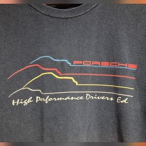 Porsche Club Of America Men's Black Graphic Long Sleeve T-Shirt